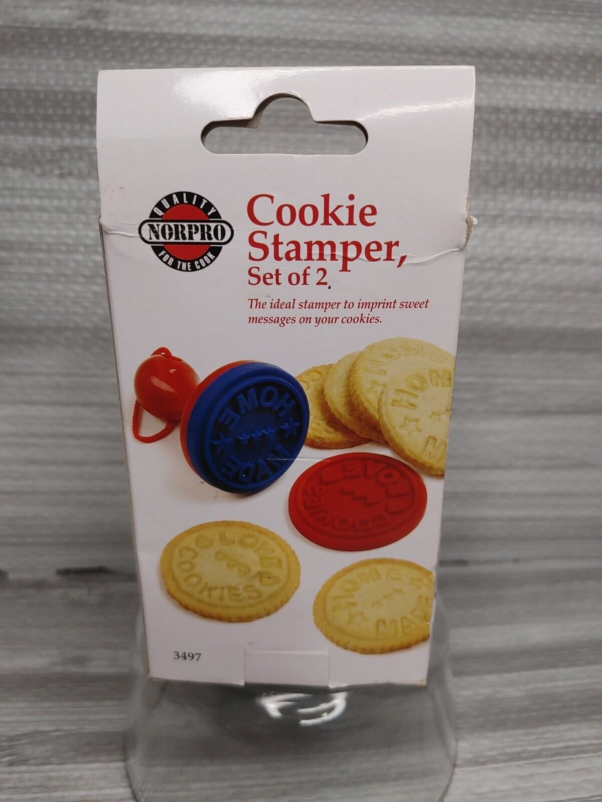 Norpro Silicone Cookie Stamper Love Cookies Home Made Set of 2.     Open Box