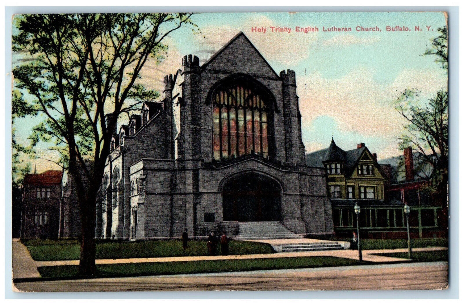 1909 Holy Trinity English Lutheran Church, Buffalo New York NY Postcard