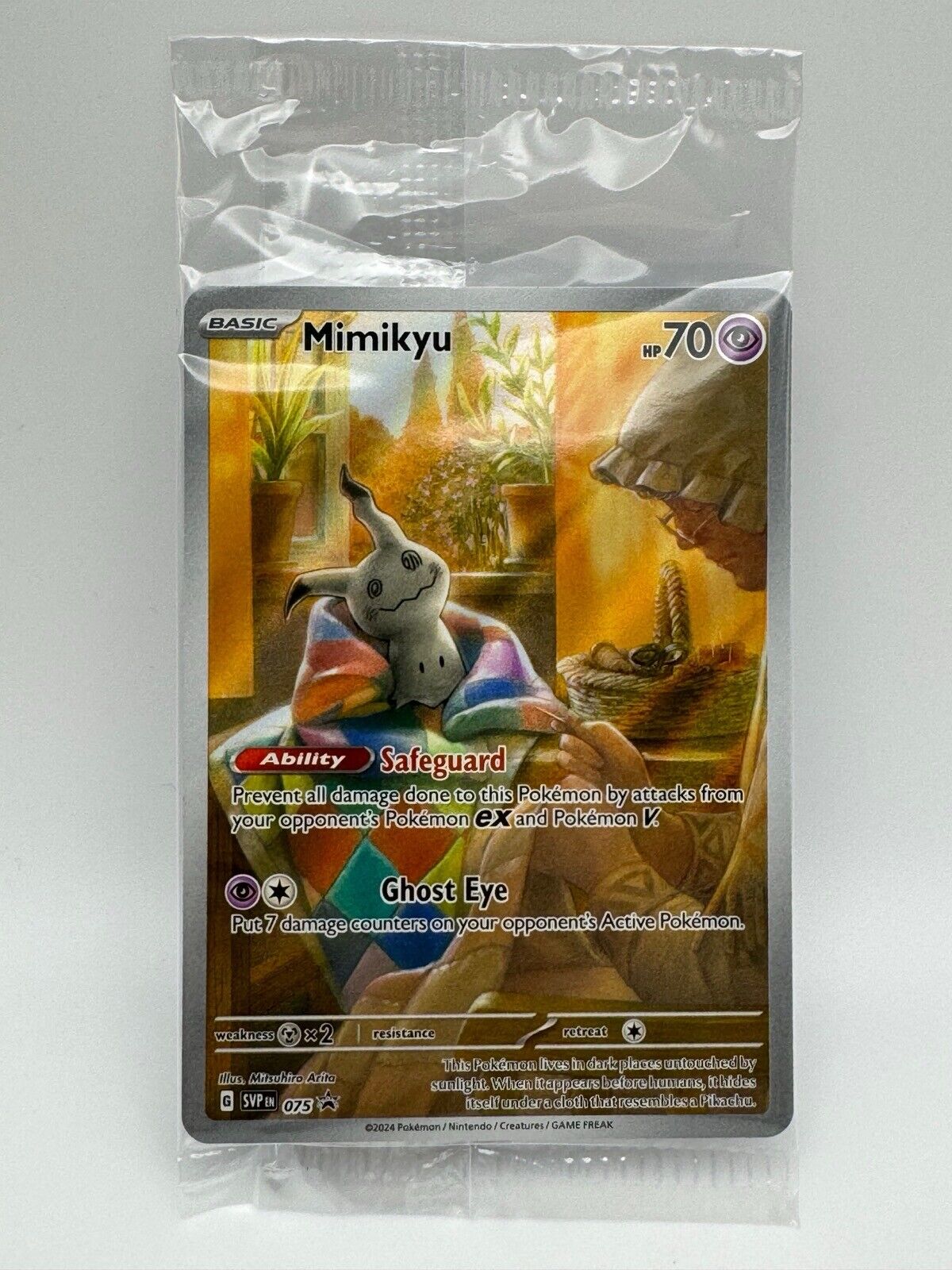 Pokemon TCG Card Paldean Fates Black Star Promo Mimikyu SPV 075