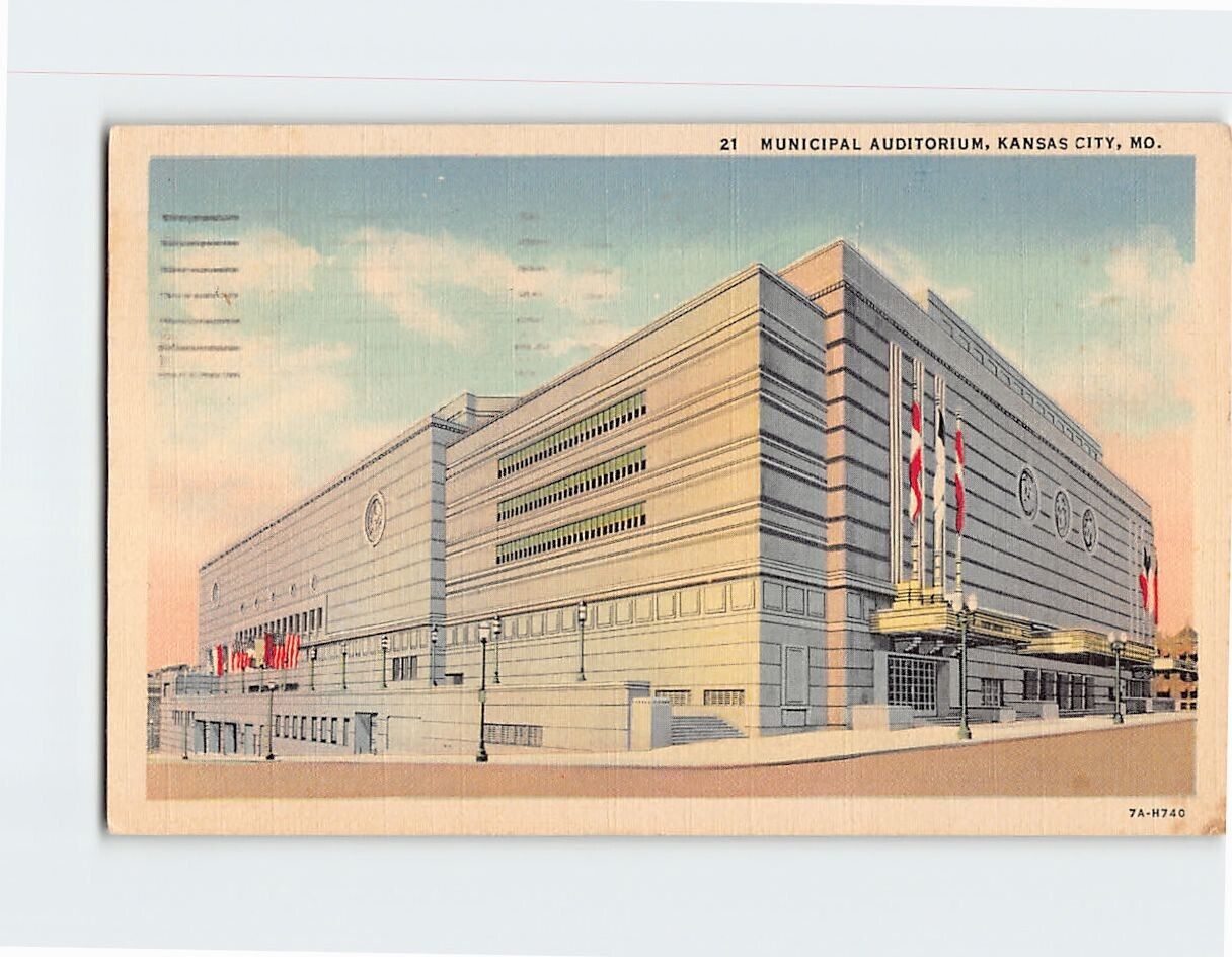 Postcard Municipal Auditorium Kansas City Missouri USA