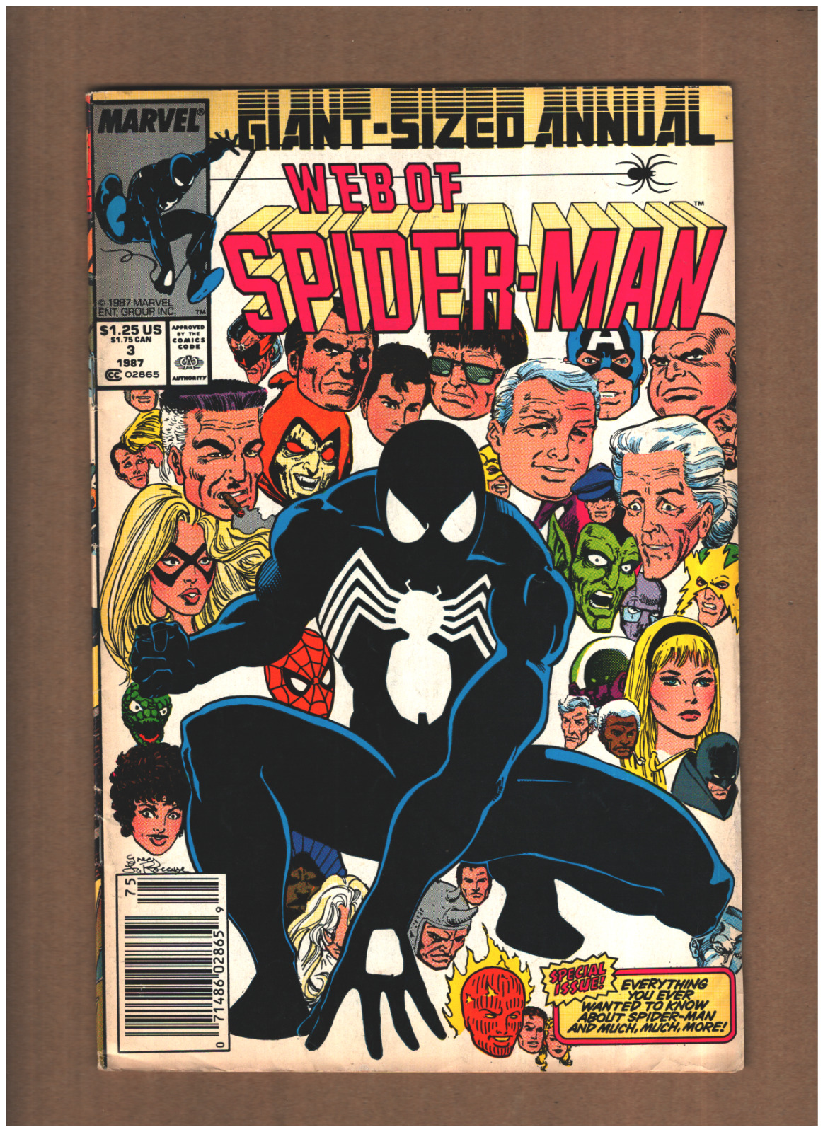 Web of Spider-man Annual #3 Newsstand Marvel 1987 Black Costume VG/FN 5.0