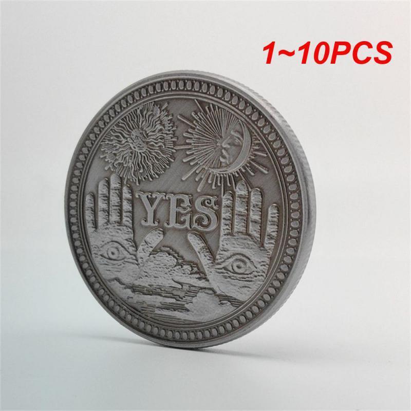 10PCS Yes or No Prediction Decision Coin Ouija All Seeing Eye or Death Angel