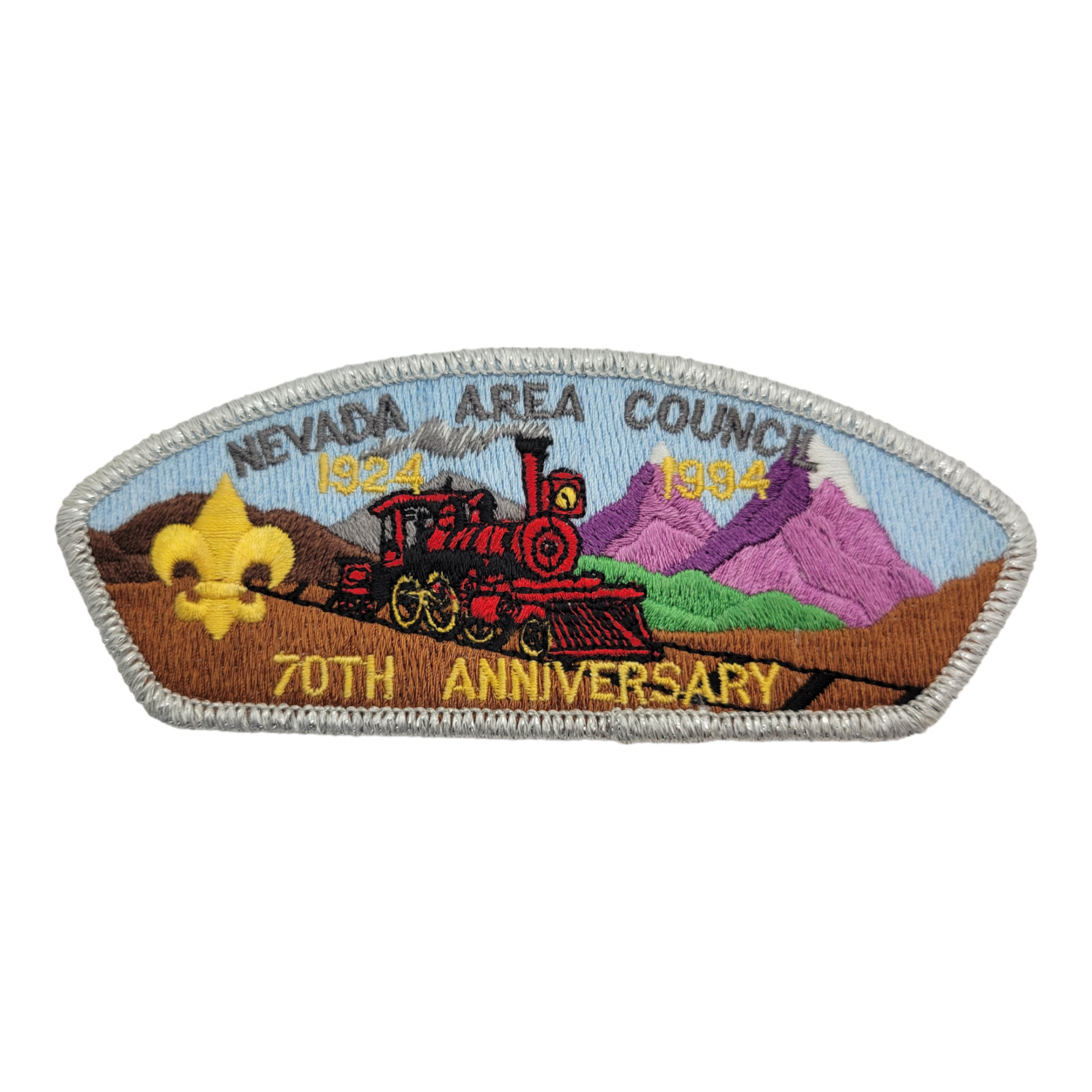 Nevada Area Council 1924-1994 70th Anniversary CSP Train Boy Scout BSA Patch