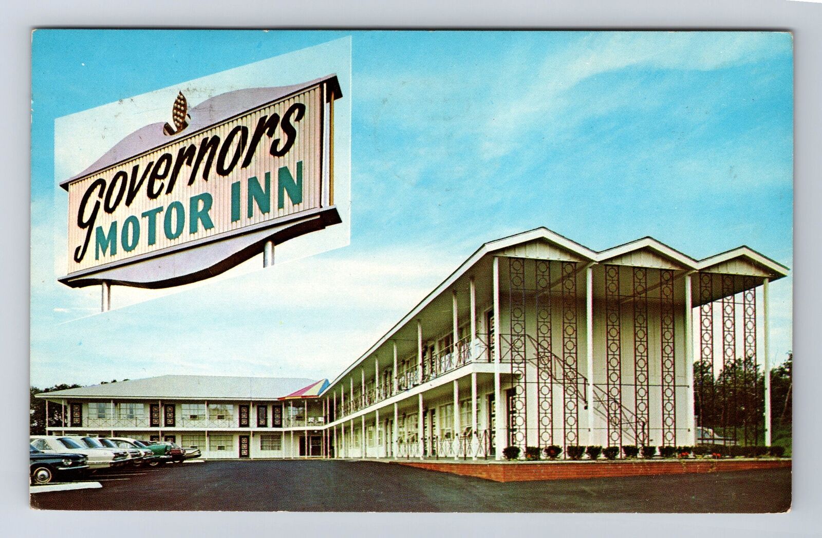 Guilderland NY- New York, Governors Motor Inn, Advertise, Vintage c1968 Postcard