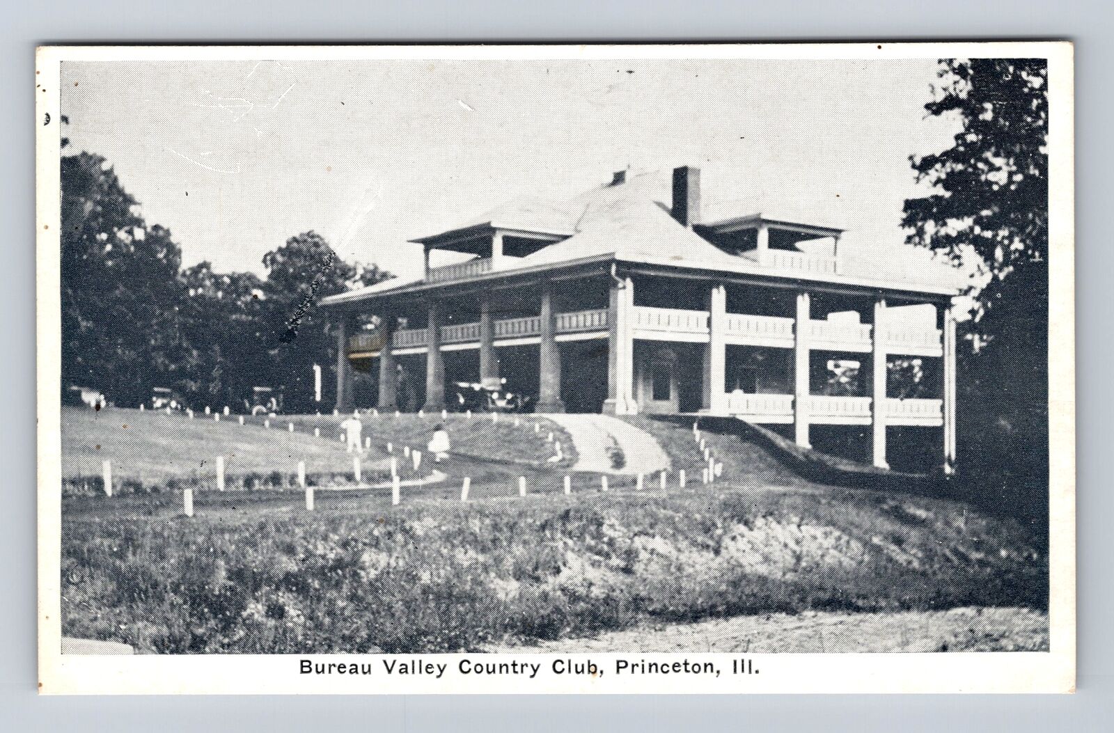 Princeton IL-Illinois, Bureau Valley Country Club, Antique, Vintage Postcard
