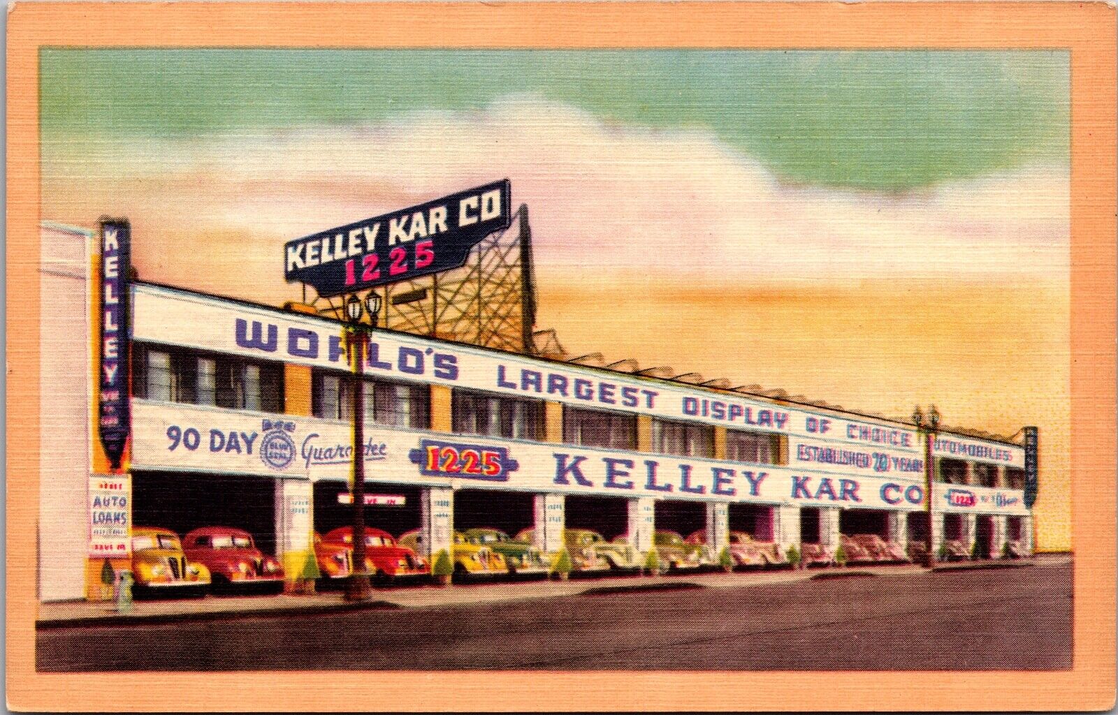 Linen Postcard Kelley Kar Co Buying Dept 1225 S. Figueroa Los Angeles California