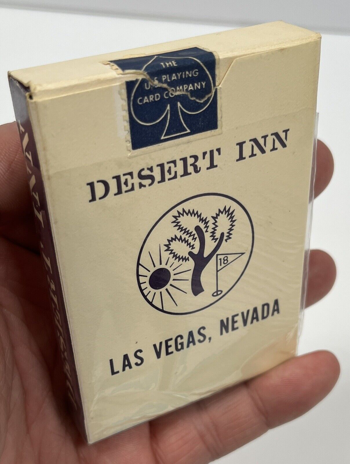 🔥 VINTAGE 1960'S DESERT INN Casino Playing Cards Blue Deck W joker & Cello