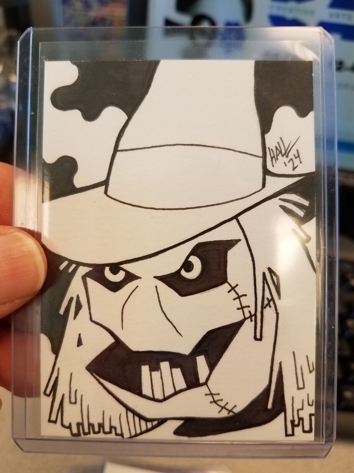 The Scarecrow Sketch Card 1/1 ACEO Original Art Batman