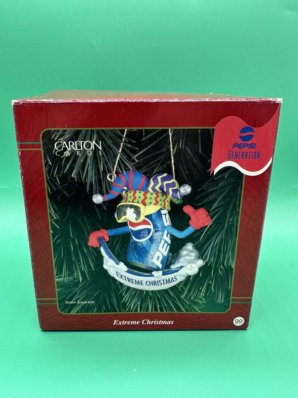 RARE CARLTON CARDS Heirloom COLLECTION 1989 Pepsi Extreme Christmas Ornament