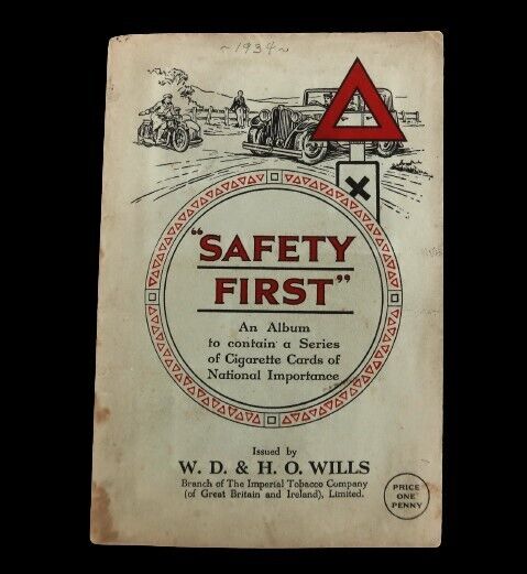 Vtg Imperial Tobacco Cards Complete Safety First W.D & H.O Wells Rare Ephemera