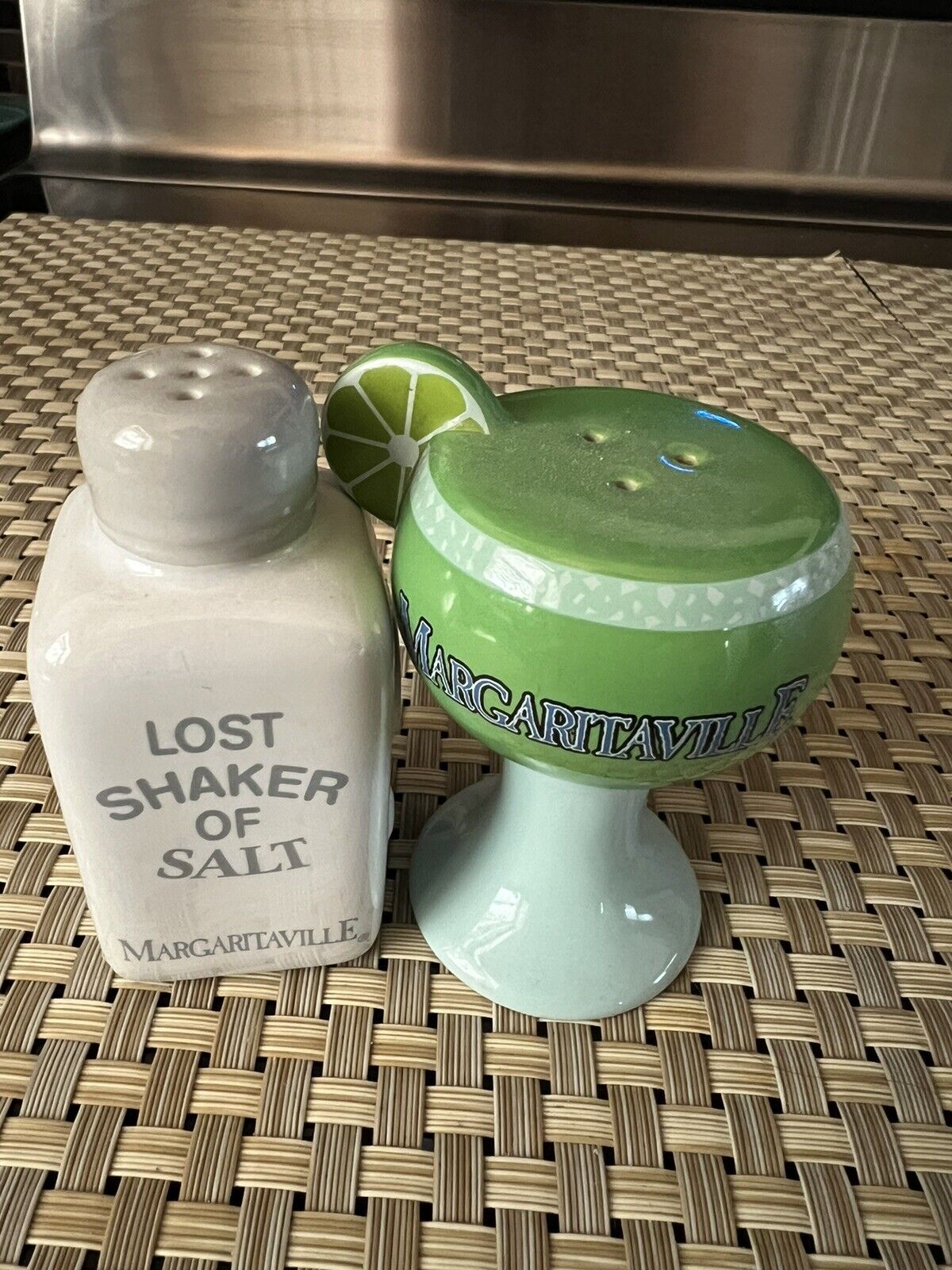Jimmy Buffett Margaritaville Margarita & Lost Shaker of Salt & Pepper Shakers