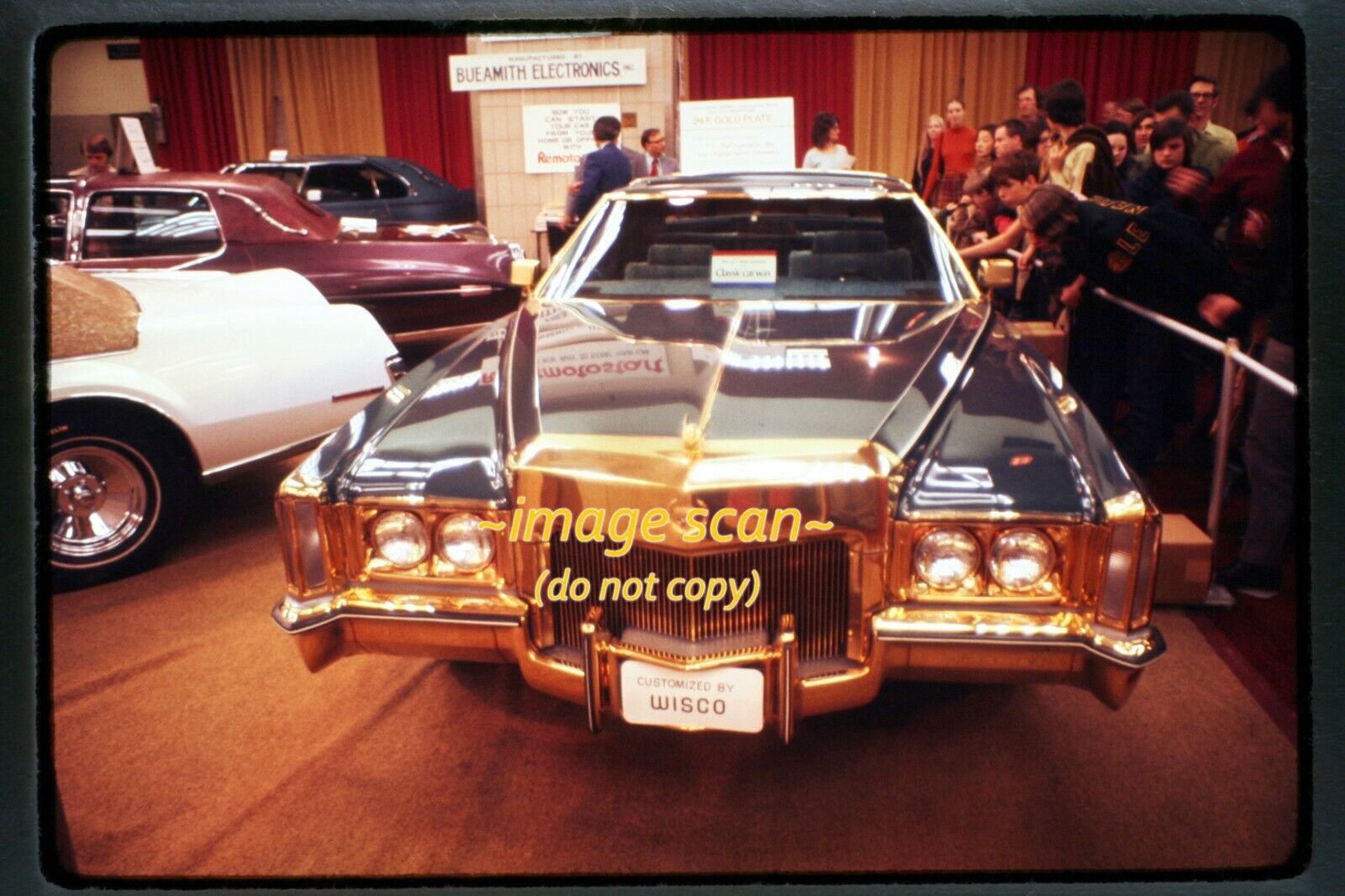 Wisco Custom Cadillac Luxury Car at Auto Show in 1972, Ektachrome Slide p9b