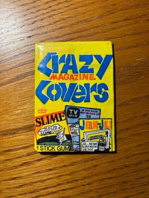 1973 Fleer Crazy Magazine Covers Sticker Card Sealed Pack x 1