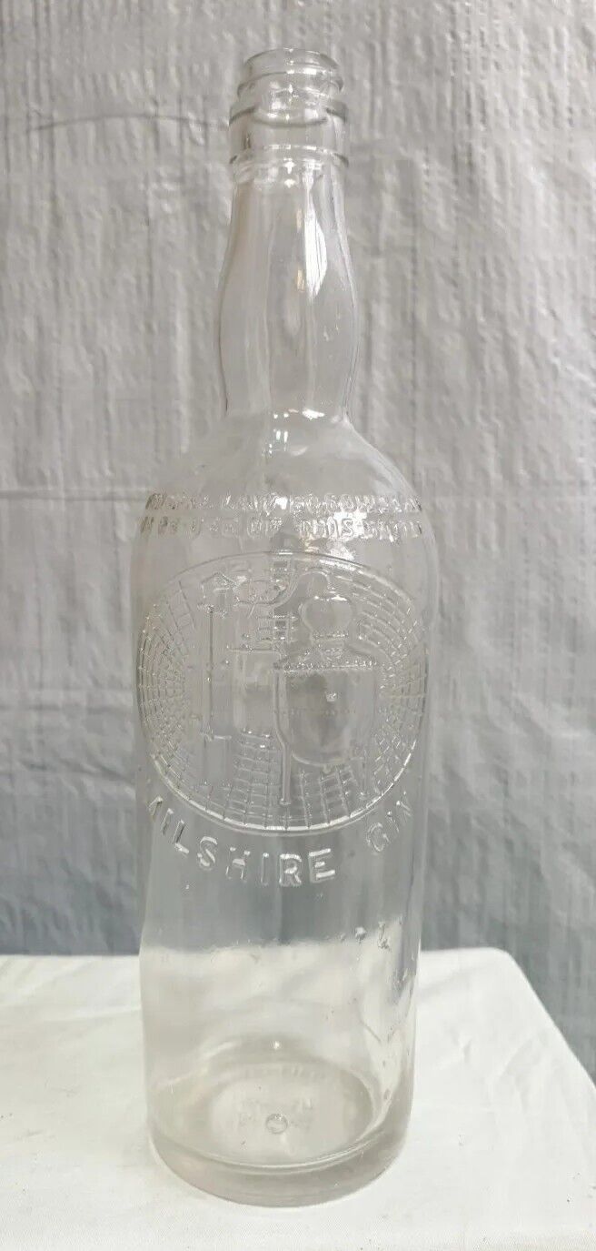 Vintage GIN Bottle, Nicely Embossed,  Hillshire Gin. Collectable,  Display 