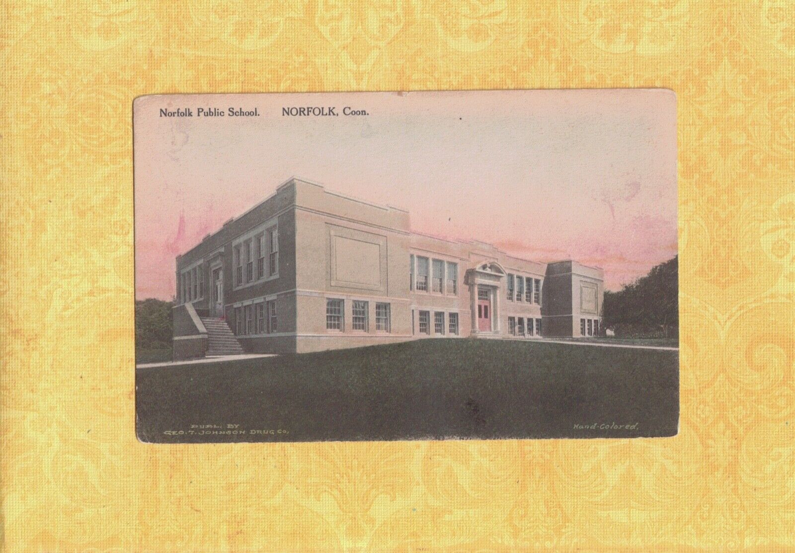 CT Norfolk 1908-29 antique postcard PUBLIC SCHOOL CONN education 