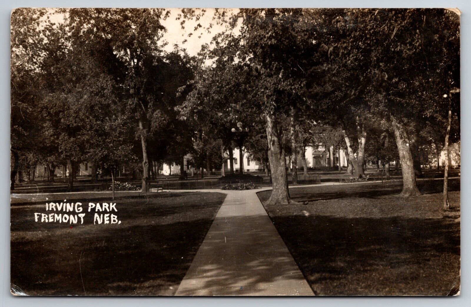 Irving Park Fremont Nebraska NE 1912 Real Photo RPPC