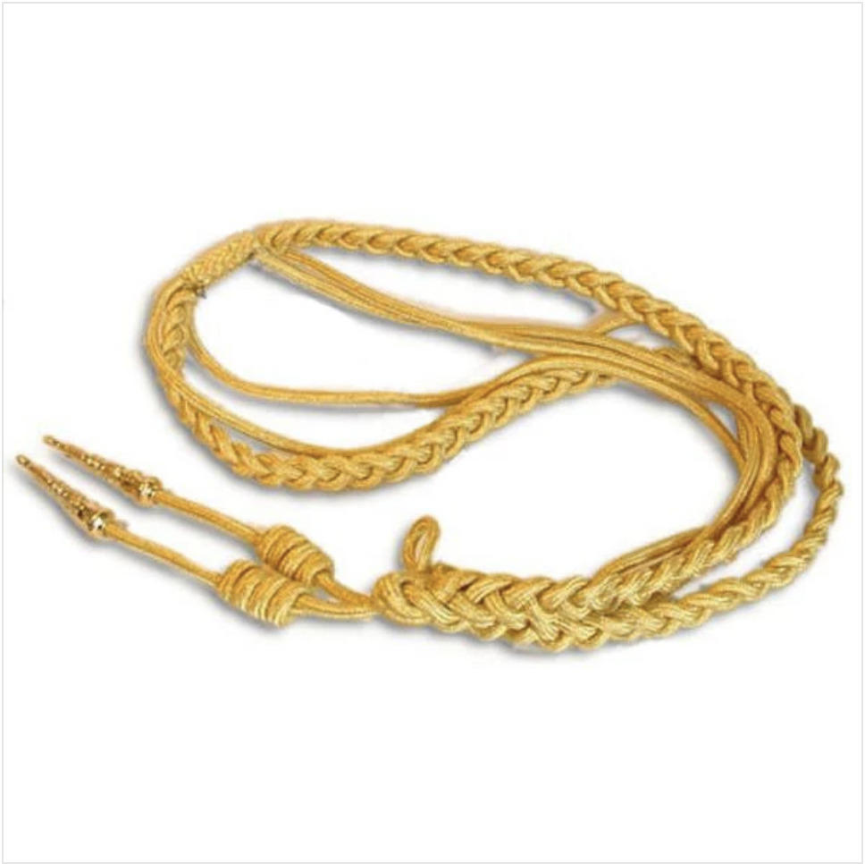 GENUINE U.S. MARINE CORPS DRESS AIGUILLETTE - SYNTHETIC GOLD
