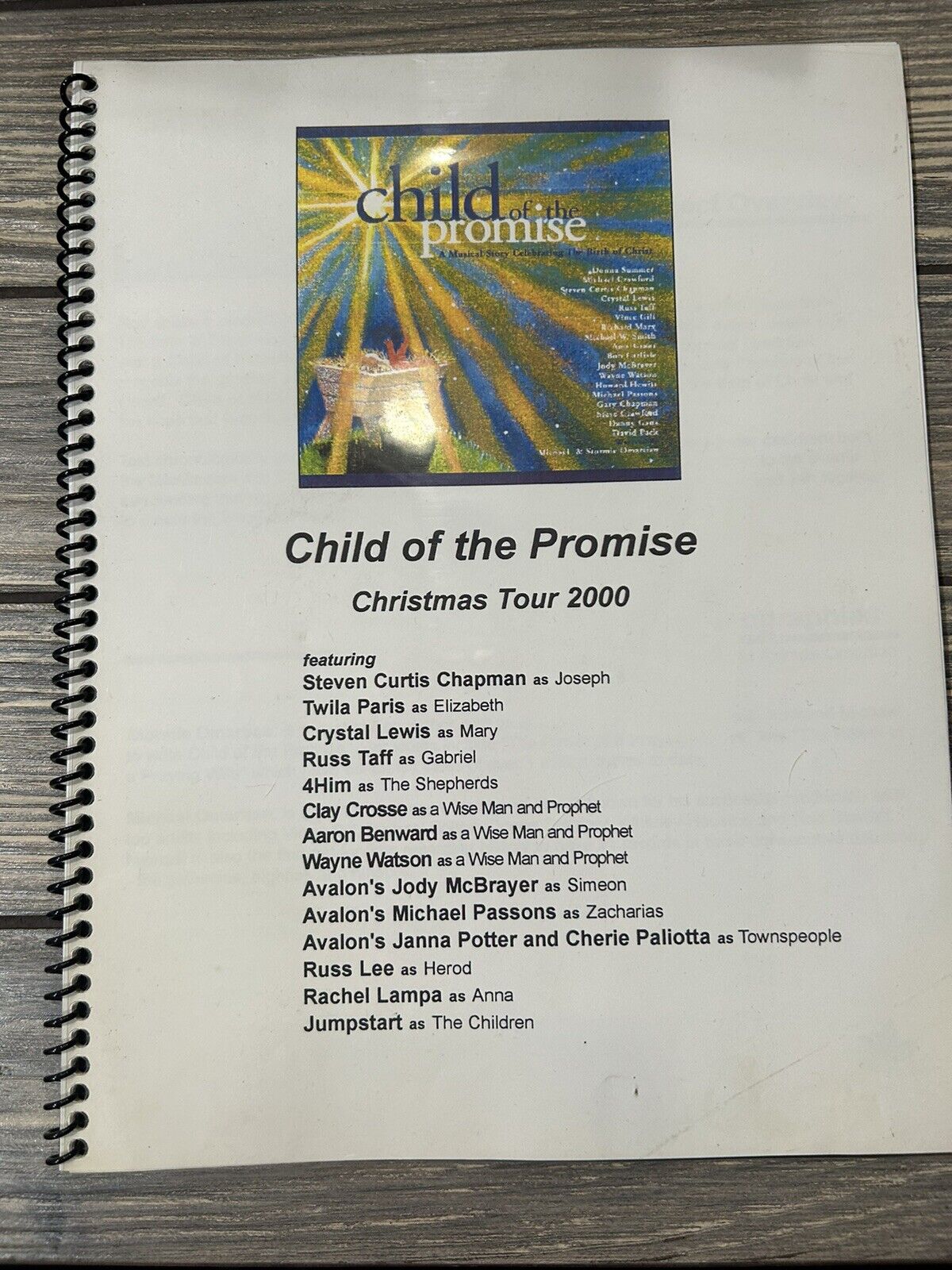 Vintage 2000 Child of the Promise Christmas Tour Program