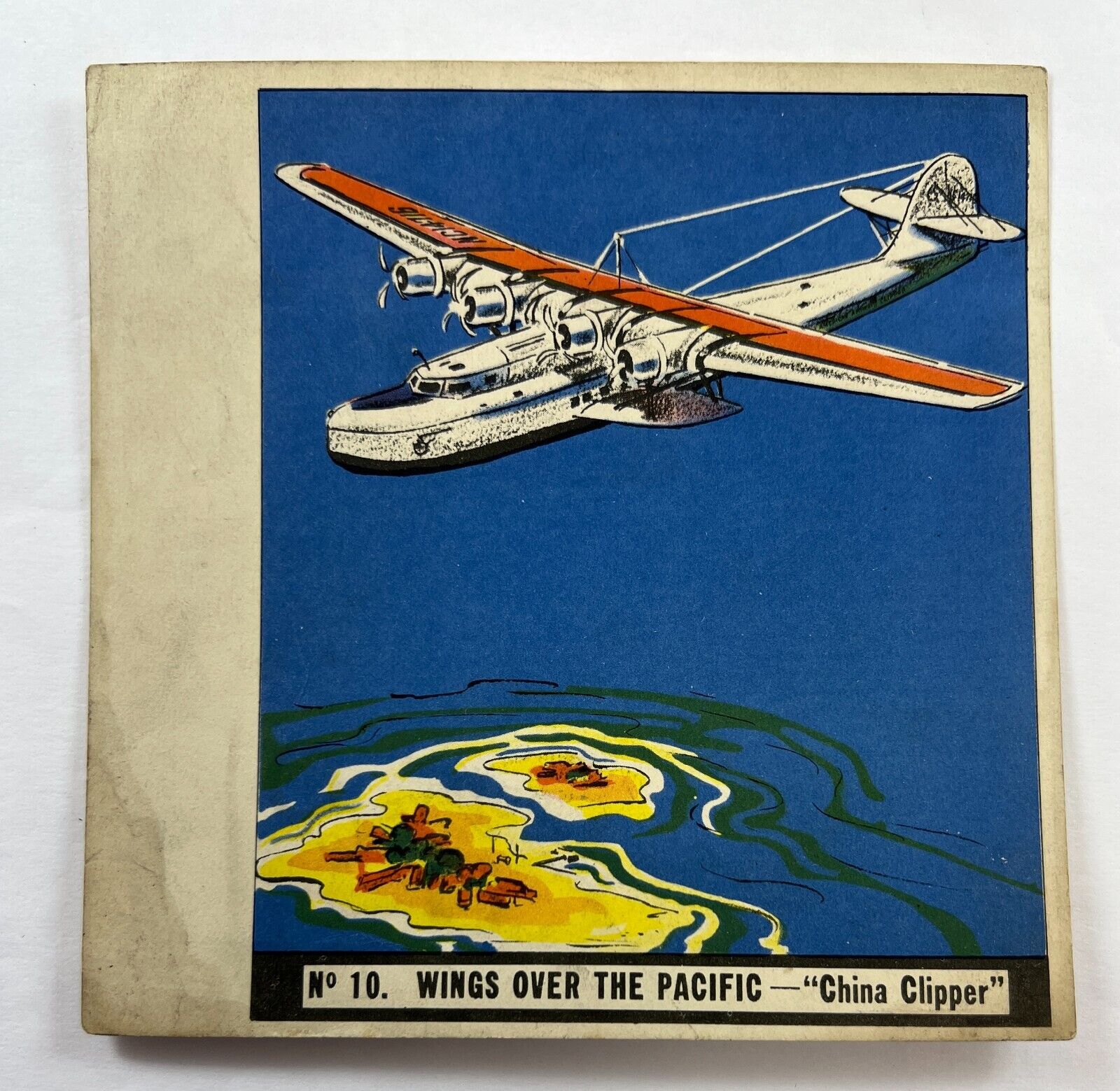 1936 Goudey History of Aviation R65 #10 Wings Over the Pacific China Clipper MT1