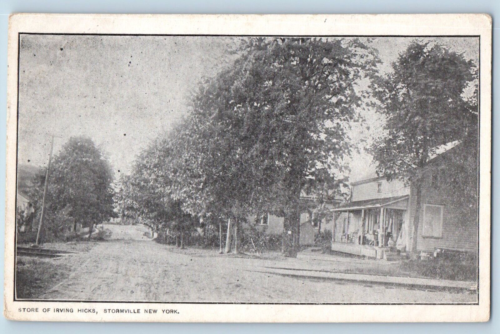 Stormville New York NY Postcard Store Irving Hicks Road Trees Houses 1907 Posted