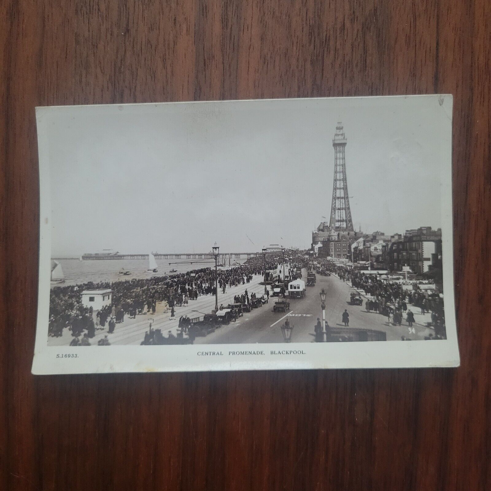 Central Promenade Blackpool RPPC Real Photo Series Post Card #S.16933