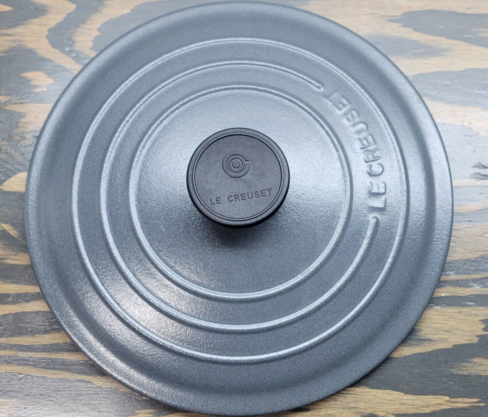 Vintage Le Creuset Dutch Oven LID ONLY Gray Replacement Part Round # No. 24 10\