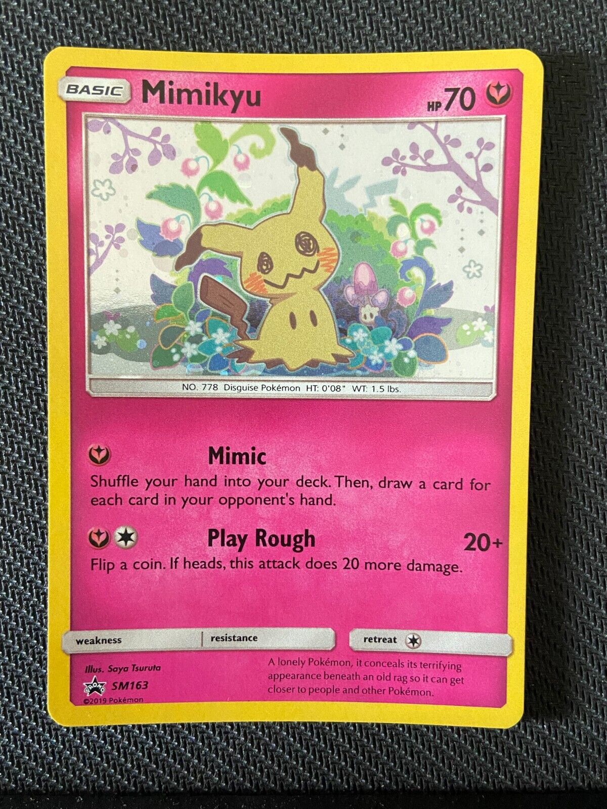 Mimikyu SM163 - Pokemon Black Star Promo Card - Holo