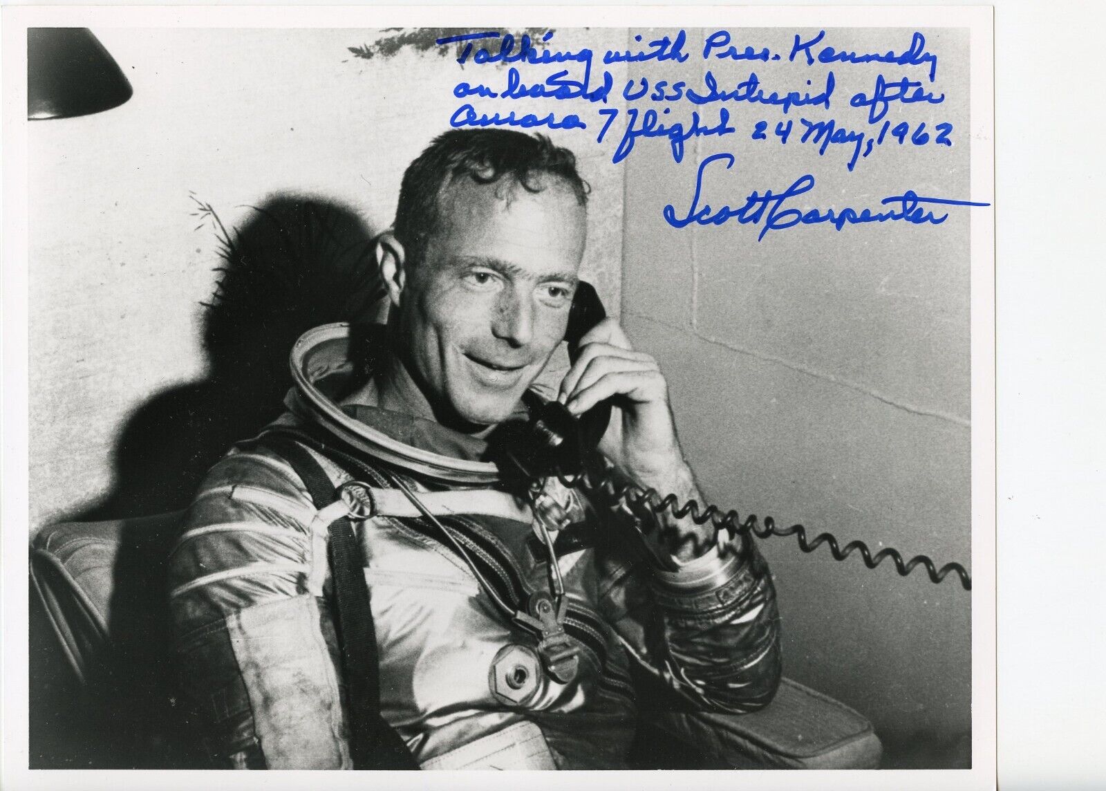 SUPER SALE  Astronaut Archives offers signed Scott Carpenter lengthy  glossy