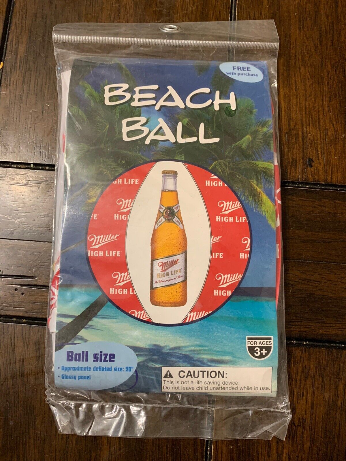 Inflatable Miller High Life Beach Pool Party Ball 20” Deflated Collectible NEW