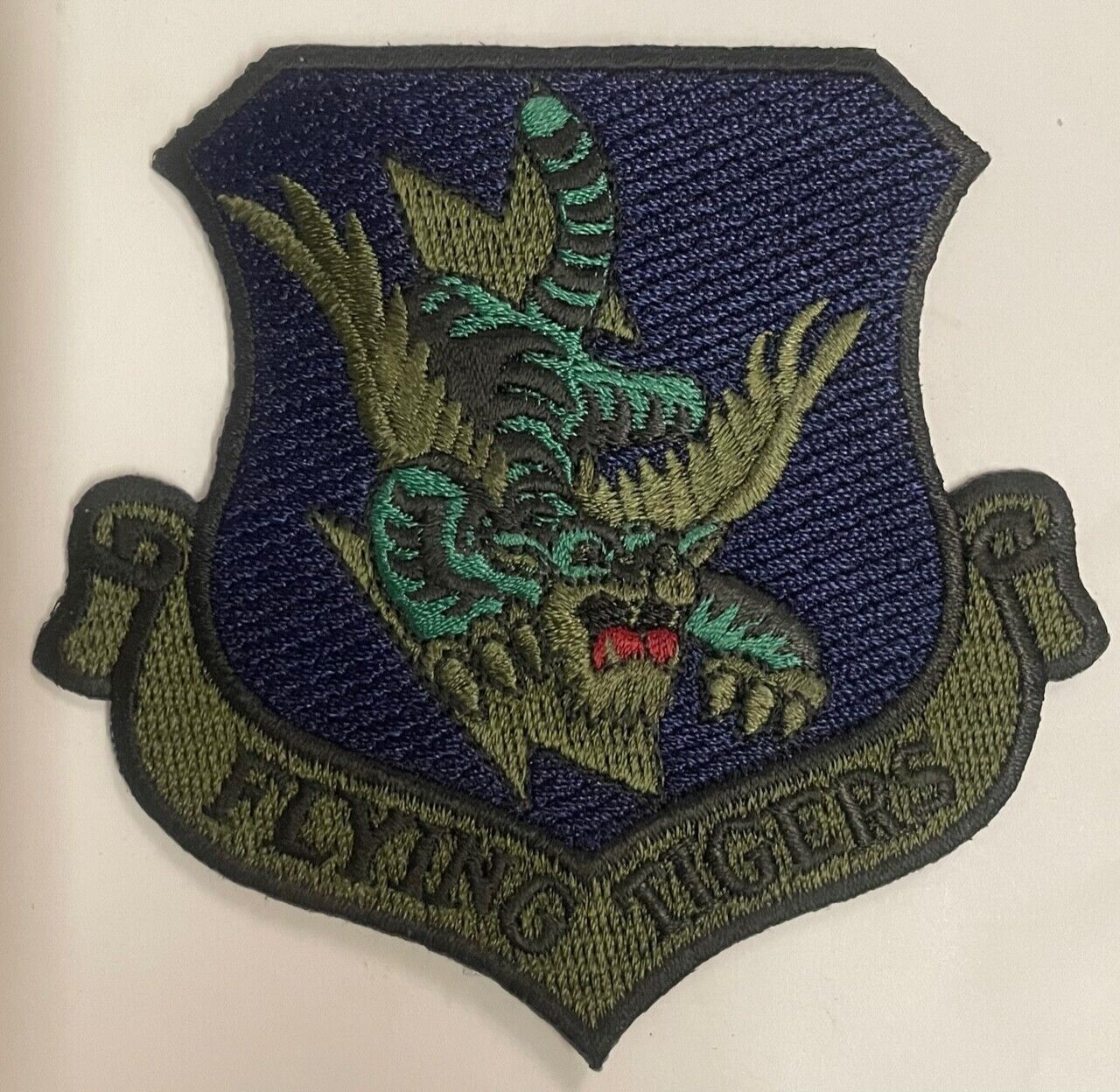 Embroidered Flying Tigers Patch, Subdued, Modern Original USAF