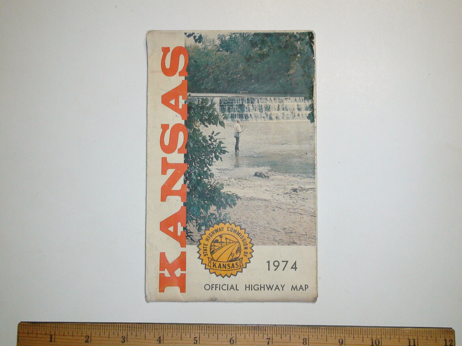 1974 Kansas Official Highway State Map - State Parks & Lakes