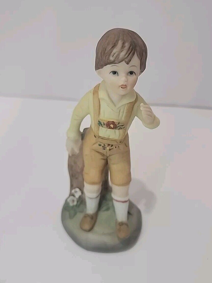 Vintage bisque German Farm boy figurine 
