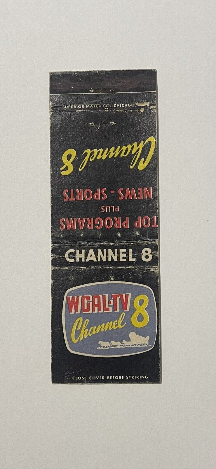 WGAL-TV Channel 8 Vintage Matchbook Cover