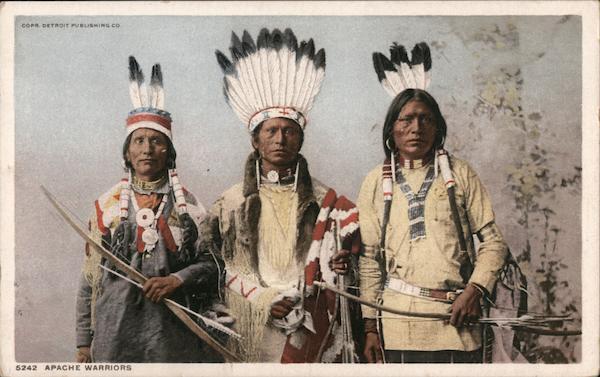 Native American Apache Warriors Detroit Pub. Detroit Publishing Co. Postcard
