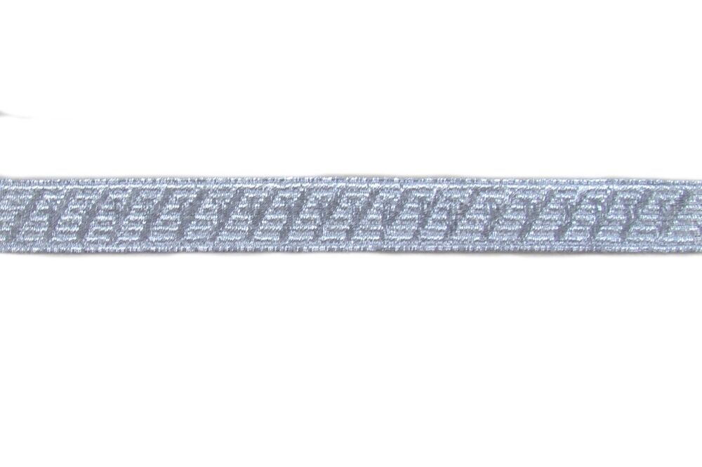 Braid Silver mylar 13 mm Rank marking Lace Trim Light Weight Sold By Meter R0005