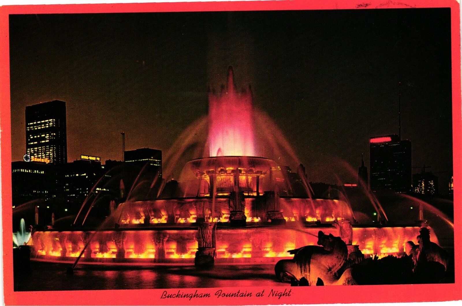 Vintage Postcard 4x6- BUCKINGHAM FOUNTAIN, CHICAGO, IL.