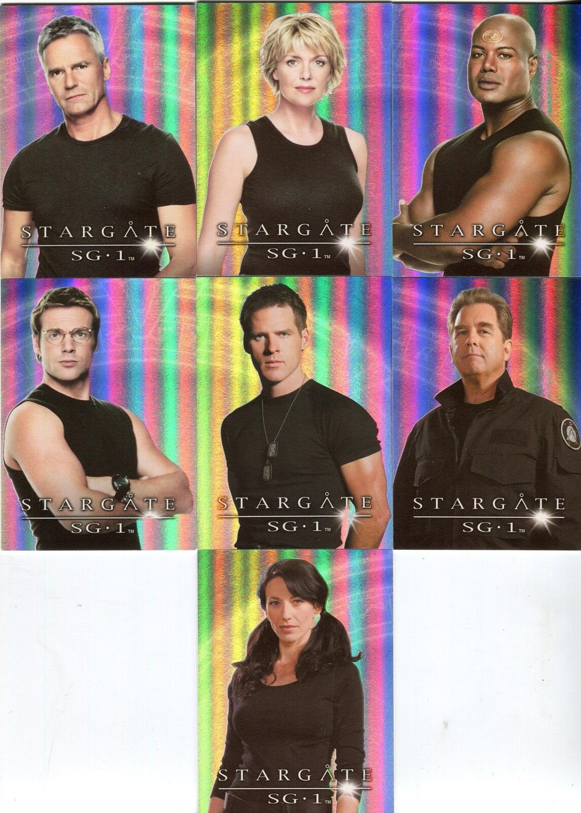 Stargate SG-1 Season 9 Nine Cast Posters Foil Chase Card Set CP1-CP7 2007