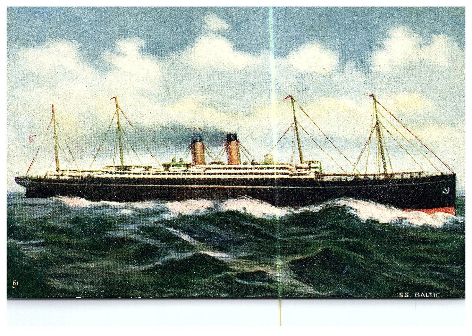 Postcard - Steamship Baltic - White Star Fleet