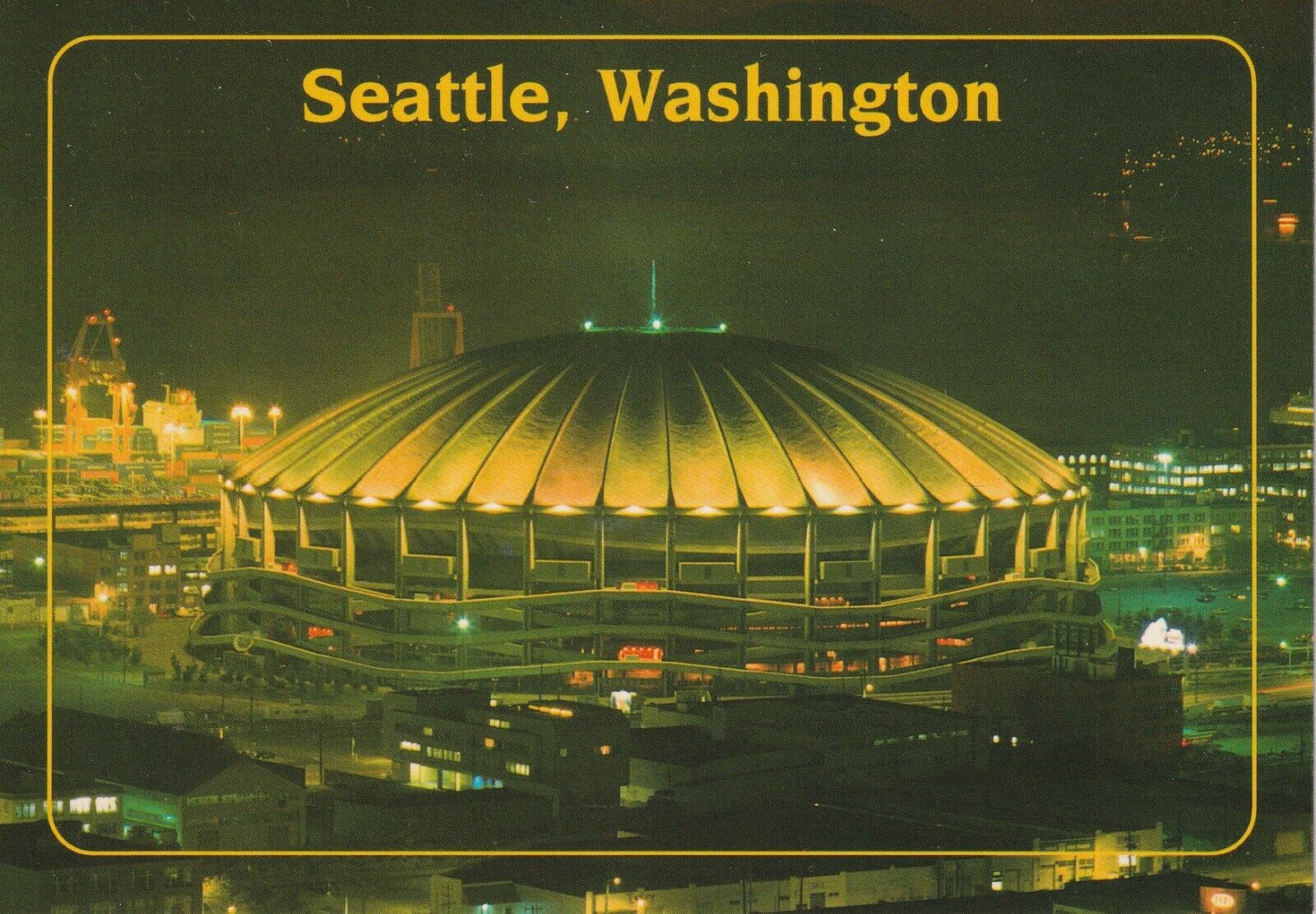 Seattle Kingdome Mariners Baseball, Seahawks Football Stadium Postcard