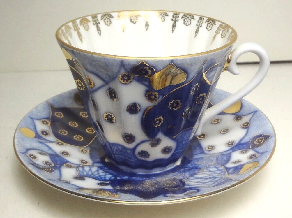 NEW PRISTINE-LOMONOSOV Imperial Porcelain RUSSIAN DOMES CUP & SAUCER - (1 OF 6)