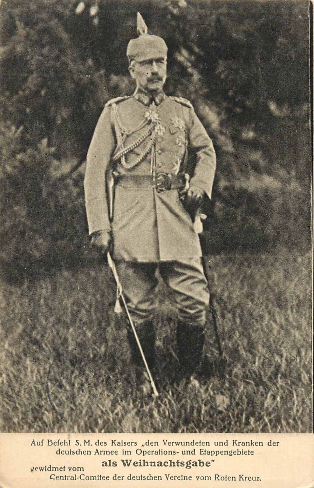 WWI Field Postcard Kaiser Wilhelm II As a Christmas Gift To Wounded Soldiers