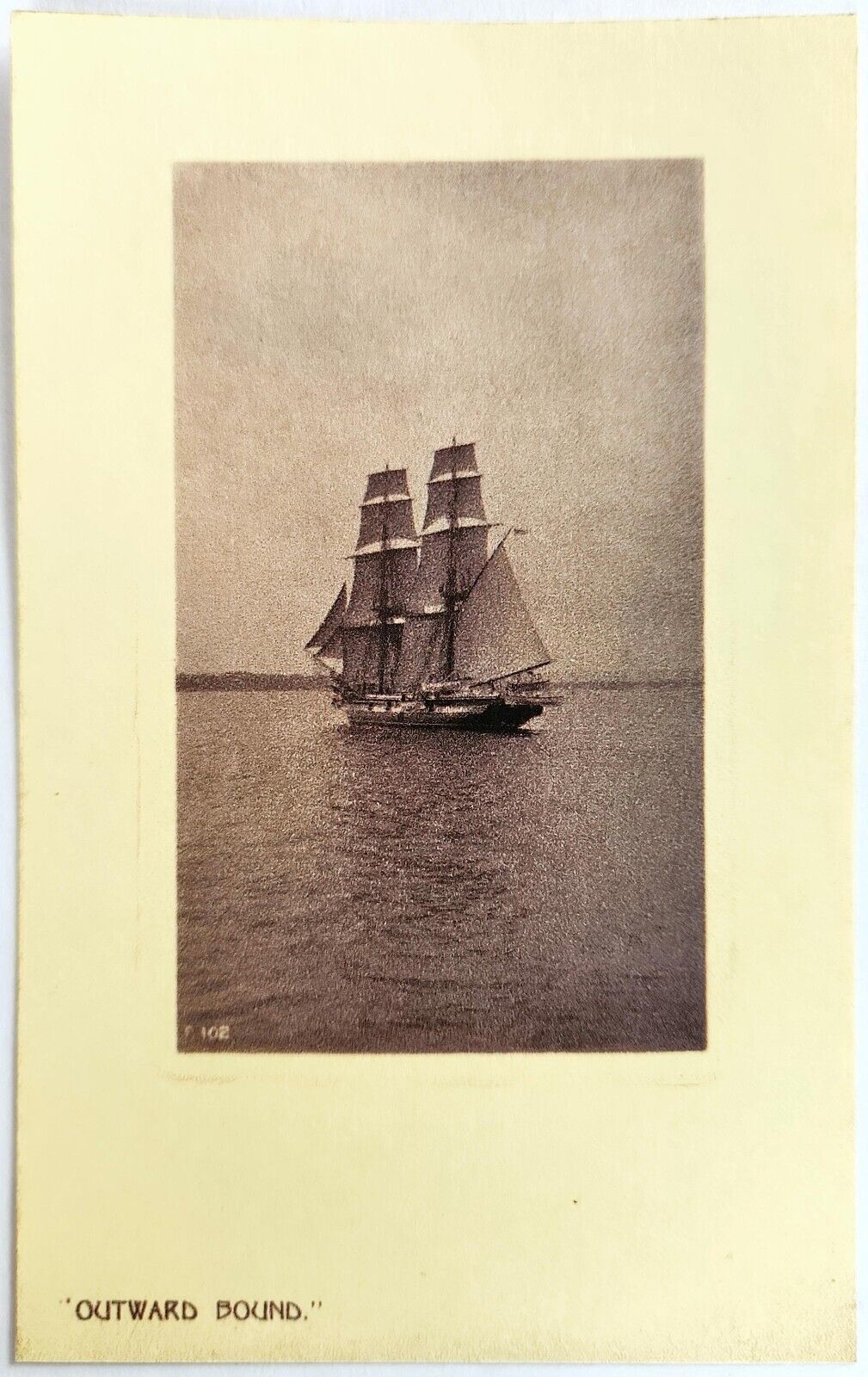 Outward Bound Sailing Galleon Ship Scene~HG Zimmerman & Co Vintage Postcard NEW