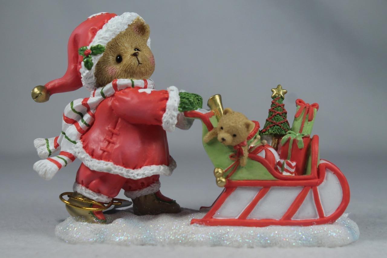 Cherished Teddies 'Adam' 2024 Annual Santa Bear With Sleigh - #137977 New In Box