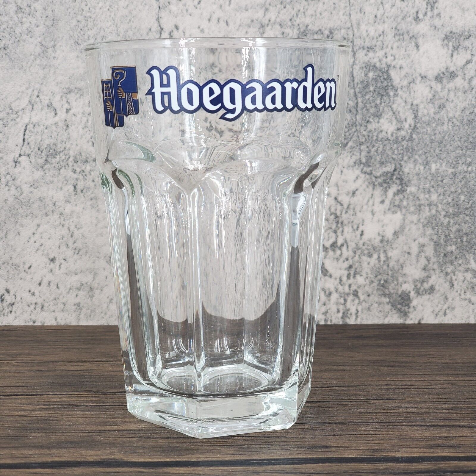 Hoegaarden 50cl Signature Hexagonal Belgian Ale Beer Glass Clear