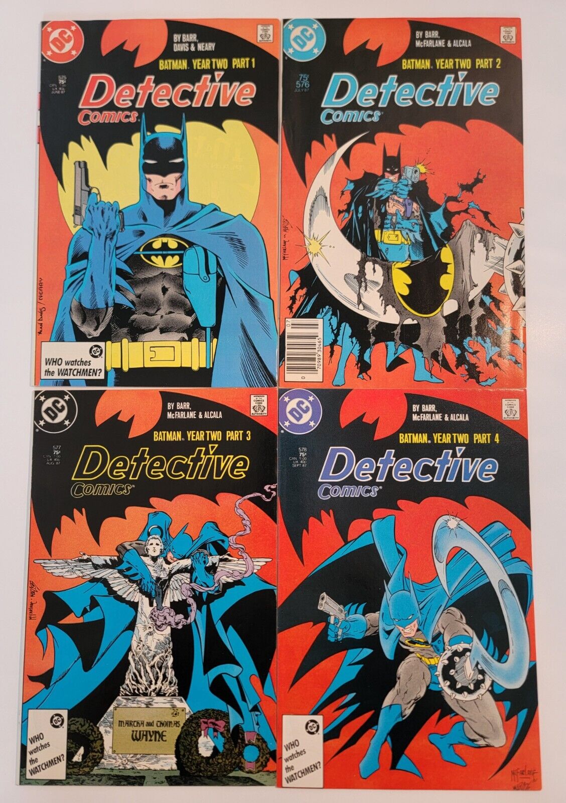 Detective Comics Year Two Lot (4) #575-578 NM-NM Todd McFarlane 1983 High Grade