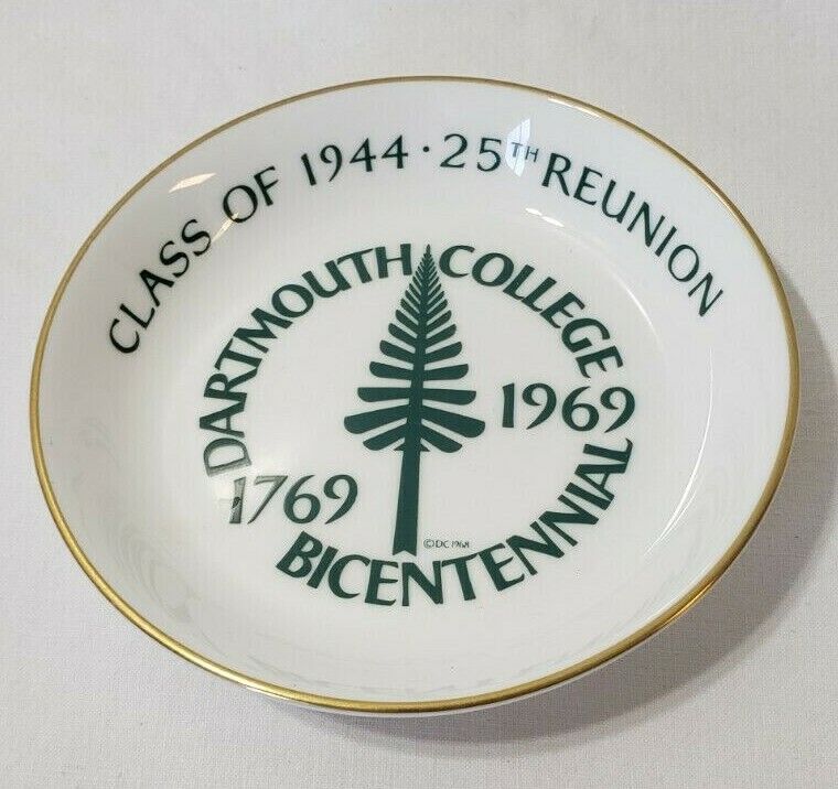 Dartmouth College 1969 Bicentennial Royal Worcester Trinket Jewelry Tray Dish