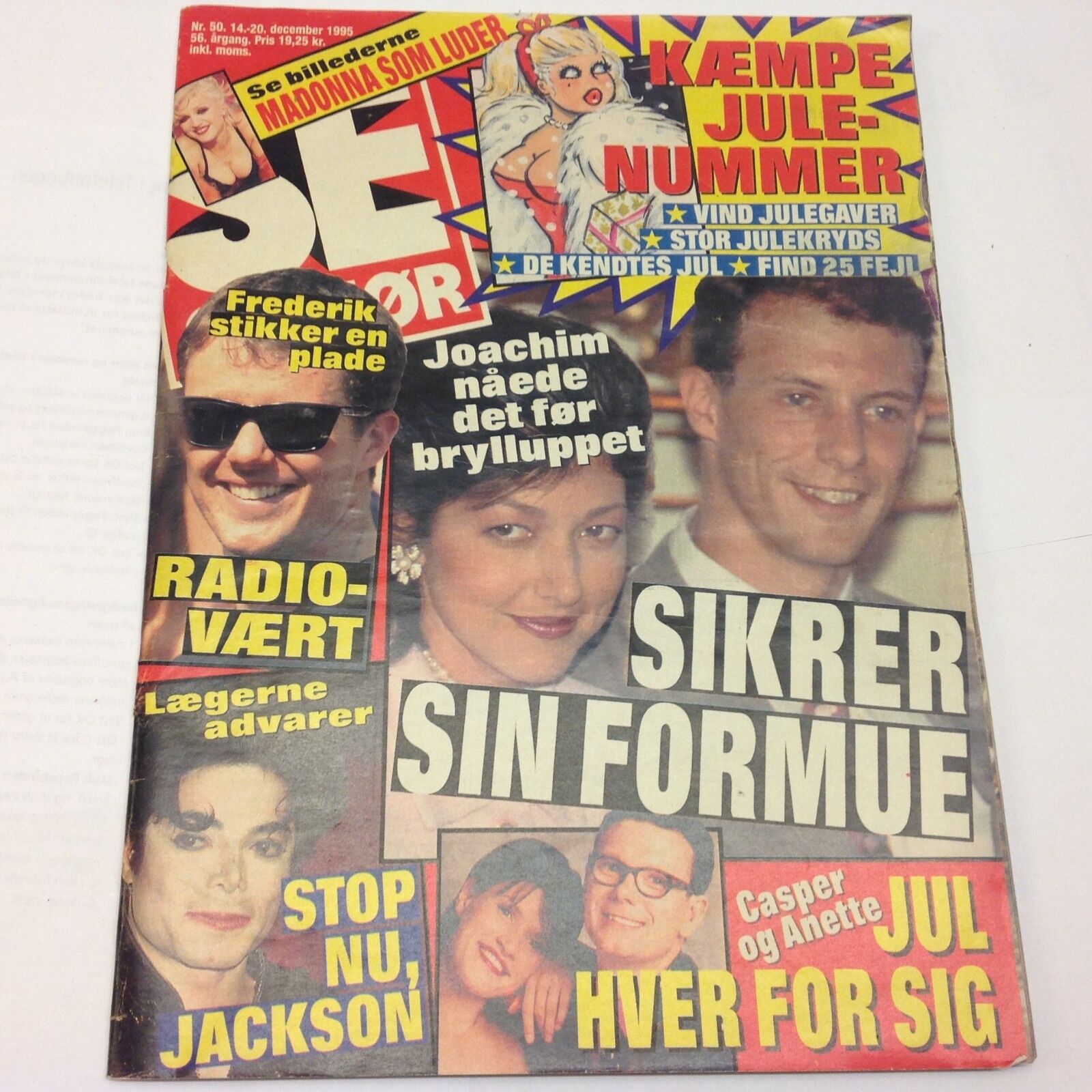 Michael Jackson Madonna Front Cover Photos Danish Magazine 1995 \