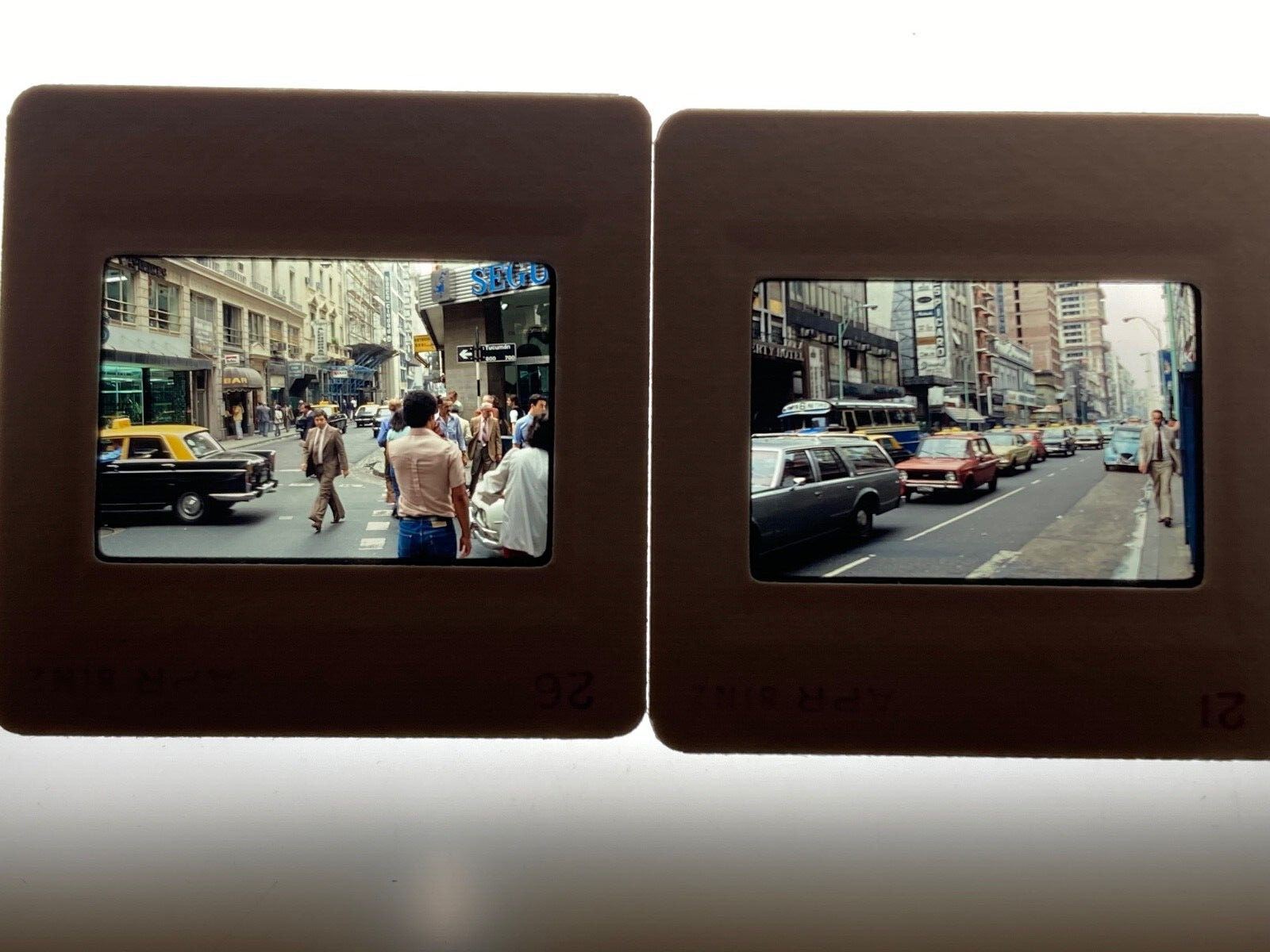 2 - 35mm slides Streets Buenas Aires, Argentina - 1981