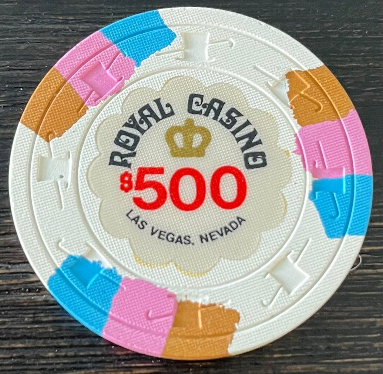 Royal Casino Hotel Las Vegas Nevada $500 Rare Obsolete Vintage Casino Chip
