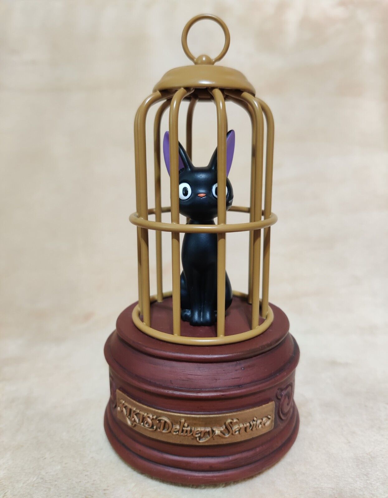 Studio Ghibli KIKI\'S DELIVERY SERVICE Music Box Jiji Cat in Bird Cage